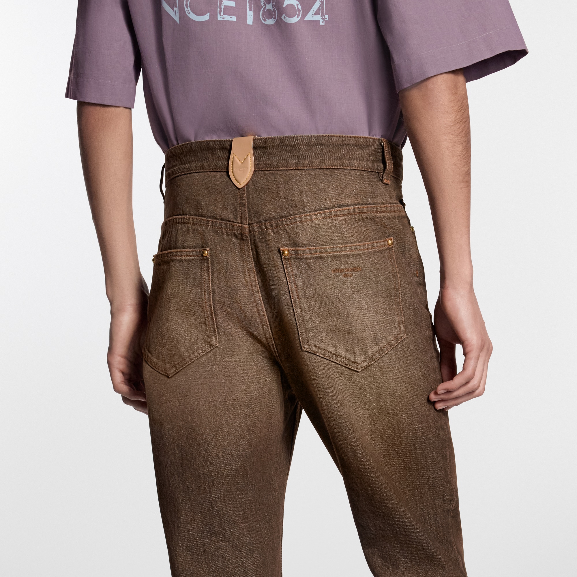 コーヒー インディゴ デニム ブーツカットパンツ ｜ルイ・ヴィトン